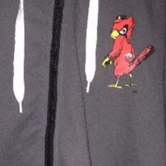 St Louis Cardinals hooded zip sweatshirt adult AT&T Logo - Picture 12 of 13